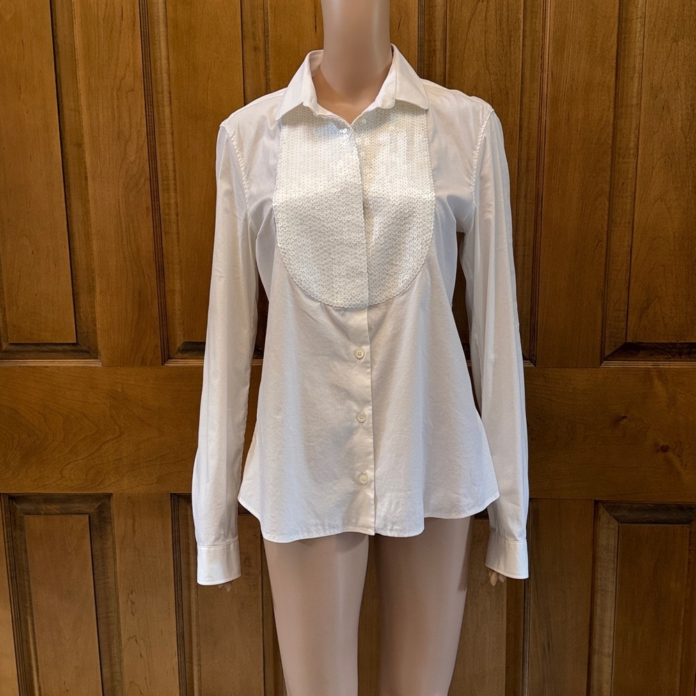 Prada White Shirt with Textured Detail